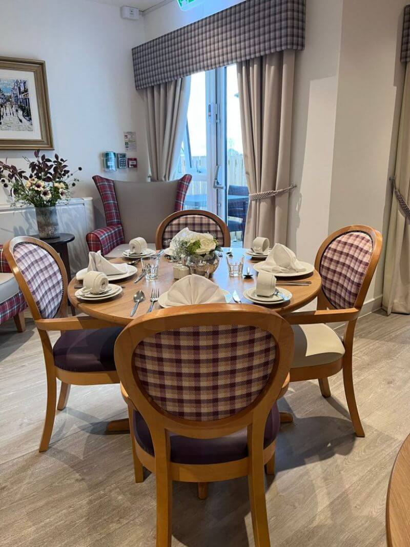 Dining Room at Kingsacre Care Home in Clydebank