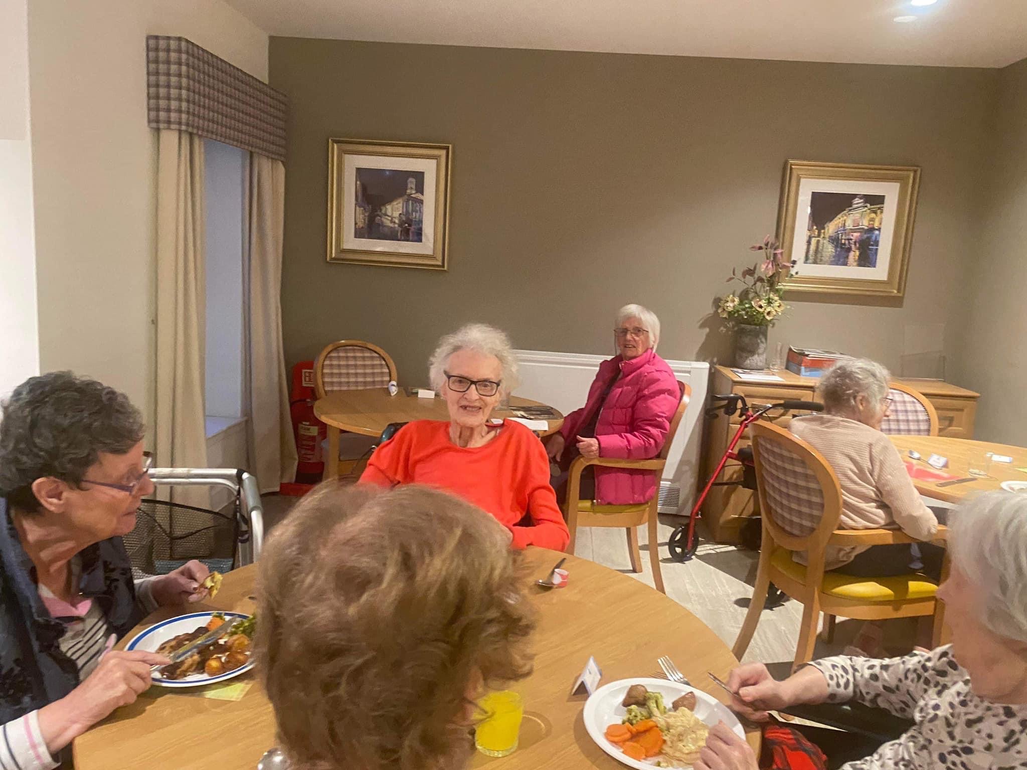 Residents Eating in The Dining Room