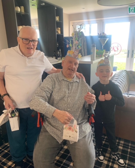 Residents & Child During Easter Egg Hunt