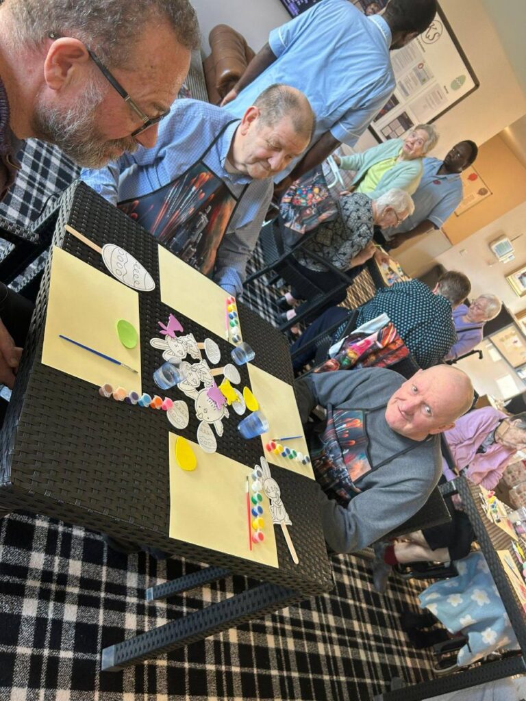 older men in painting activity