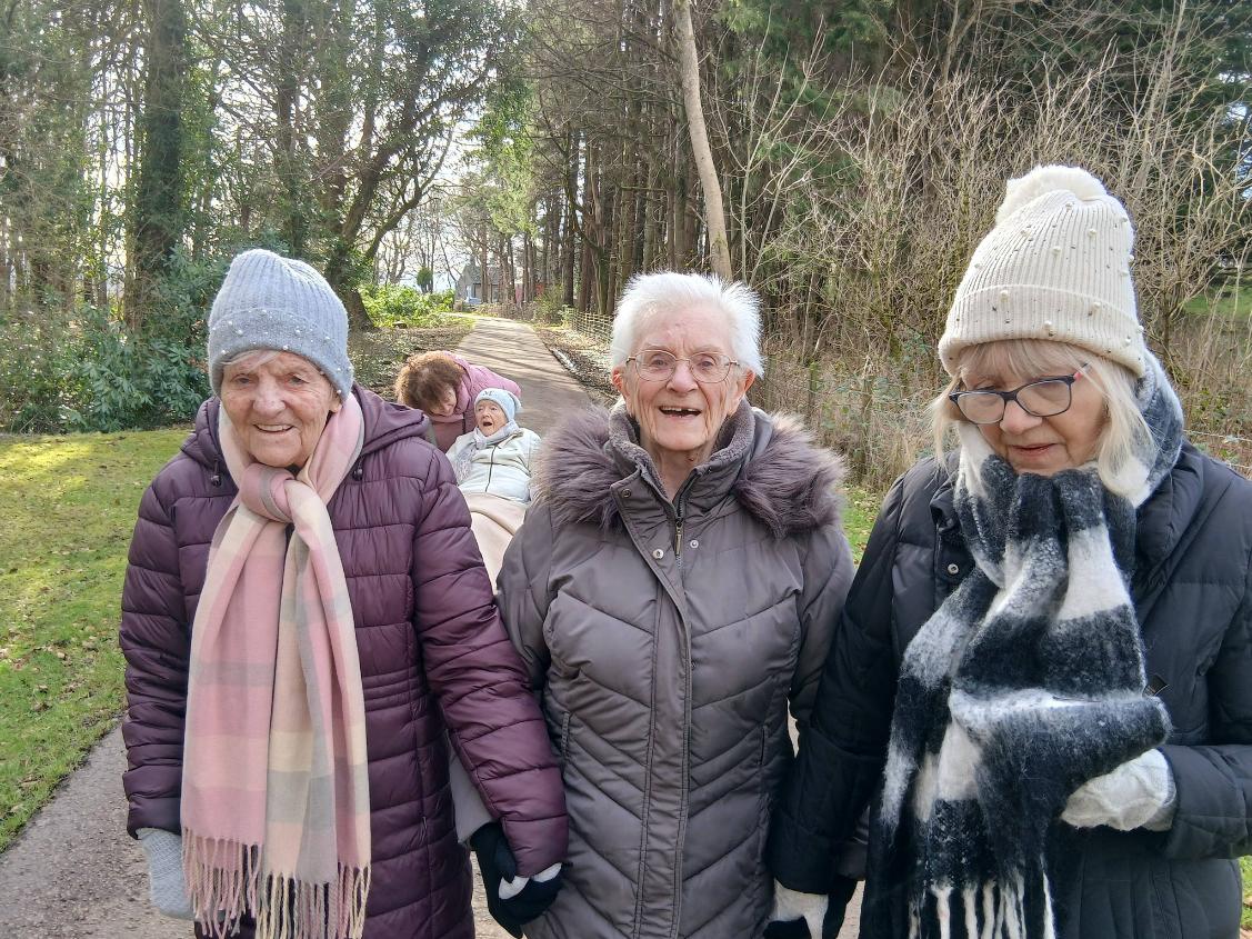 residents out for a walk