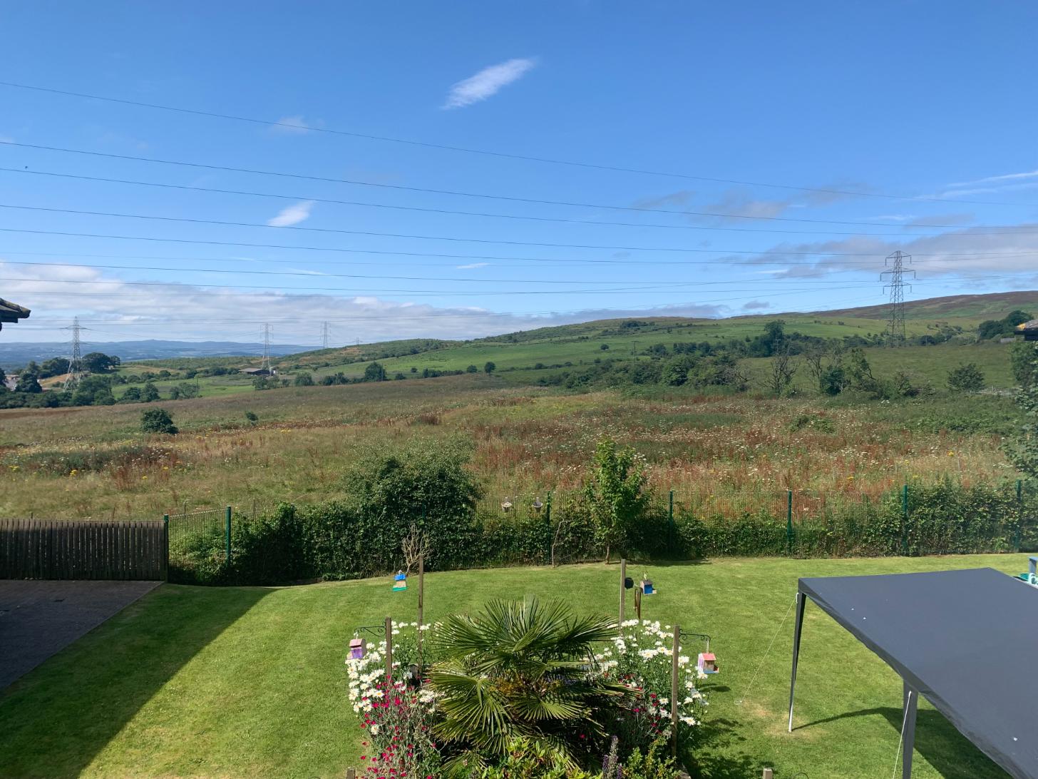 views of rolling hills from kingsacre care home